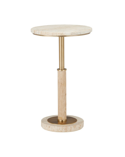 Miles Collection Accent Table in Natural/Polished Brass (142|4000-0183)