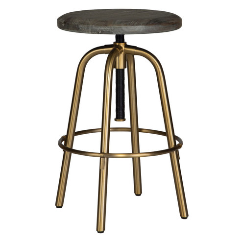 Revolve Counter Stool in Brushed Brass (52|22976)