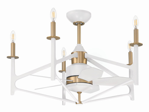 The Reserve 32 24''Ceiling Fan in White/Satin Brass (46|RSV32WSB5)
