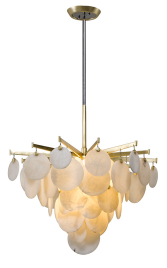 Serenity One Light Chandelier in Gold Leaf W Polished Stainless (68|228-42-GL/SS)