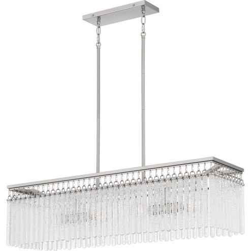 Camilla Four Light Linear Chandelier in Brushed Nickel (10|CMI438BN)