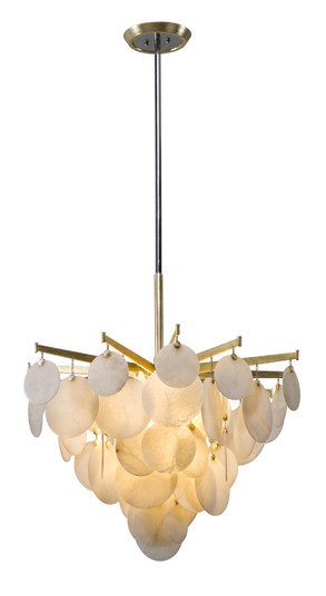 Serenity One Light Chandelier in Gold Leaf W Polished Stainless (68|228-43-GL/SS)