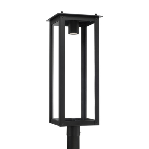Hunt One Light Outdoor Post-Lantern in Black (65|934643BK-GL)