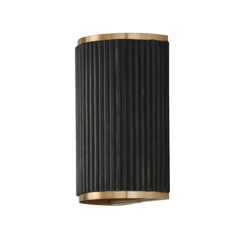 Donovan Two Light Wall Sconce in Black Stain and Matte Brass (65|650721KR)