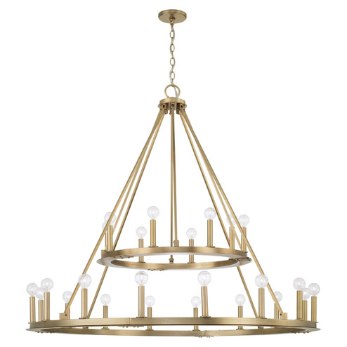 Pearson 24 Light Chandelier in Aged Brass (65|4910AD)