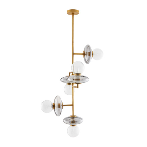 Pimpri Five Light Chandelier in Blue Smoke (314|89654)