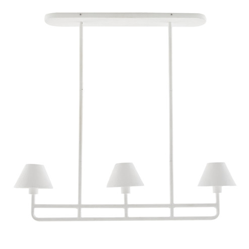 Remy Three Light Chandelier in White Gesso (314|84074)