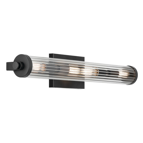 Azores Four Light Linear Bath in Black (12|45649BK)