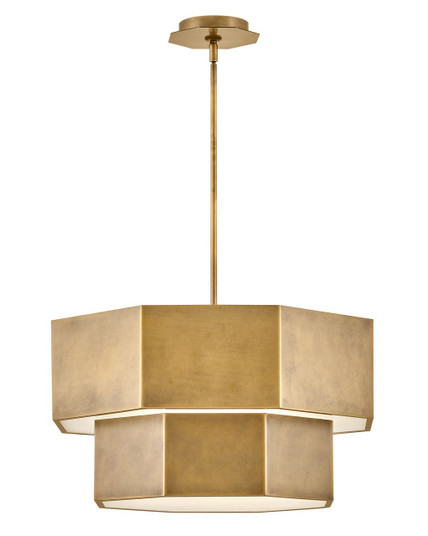 Facet LED Convertible Chandelier in Heritage Brass (13|46994HB)