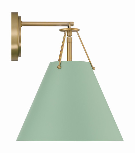 Xavier One Light Task Sconce in Vibrant Gold / Green (60|XAV-B8311-VG-GR)