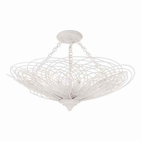 Doral Six Light Semi Flush Mount in Matte White (60|DOR-B7706-MT_CEILING)