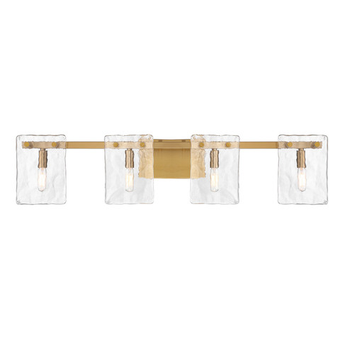 Genry Four Light Bathroom Vanity in Warm Brass (51|8-8204-4-322)