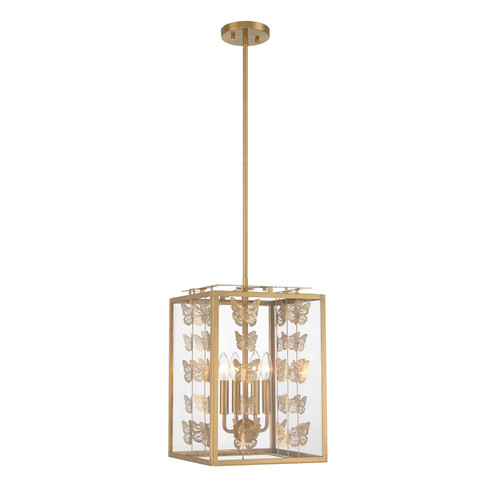 Birch Four Light Pendant in Warm Brass (51|3-4197-4-322)