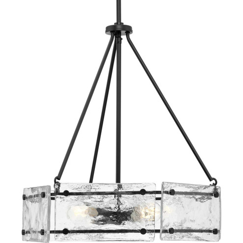 Rivera Four Light Chandelier in Matte Black (54|P400354-31M)