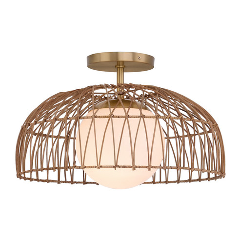 One Light Convertible Pendant or Semi-Flush in Natural Brass (446|M7043NB)