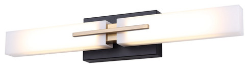 Hazel LED Vanity in Matte Black And Gold (387|LVL289A24BKG)