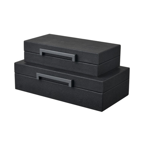 Grackle Box - Set of 2 in Black (45|S0057-11216/S2)