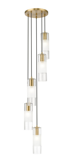 Alton Five Light Chandelier in Modern Gold (224|824P-5R-MGLD) Alton Five Light Chandelier in Modern Gold (224|824P-5R-MGLD)