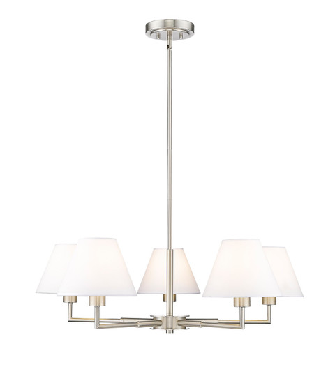 Leila Five Light Chandelier in Brushed Nickel (224|744-34R-BN)