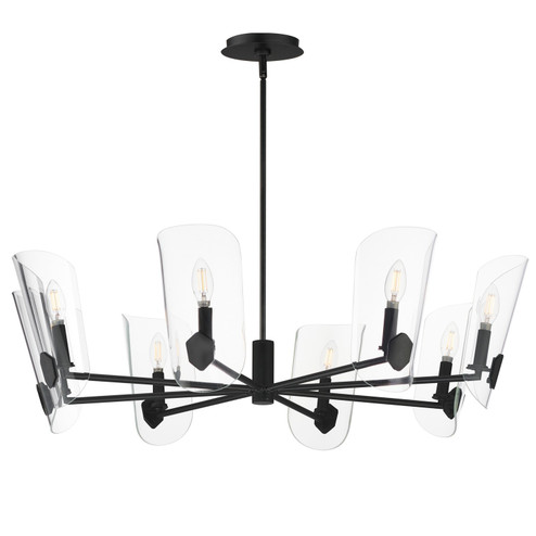 Armory Eight Light Chandelier in Black (16|32358CLBK)