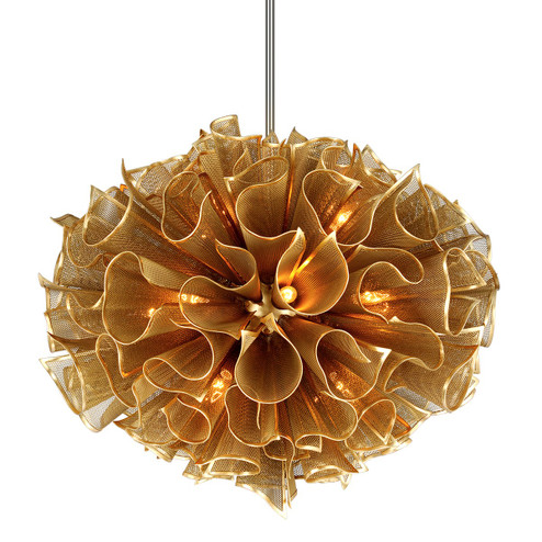Pulse 16 Light Chandelier in Gold Leaf (68|218-416-GL)