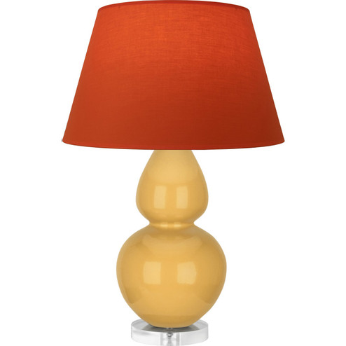 Double Gourd One Light Table Lamp in Sunset Yellow Glazed Ceramic w/Lucite (165|SU23T)