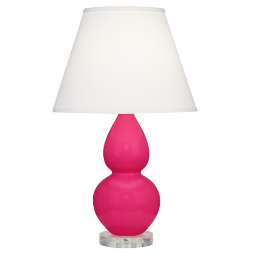 Small Double Gourd One Light Accent Lamp in Razzle Rose Glazed Ceramic w/Lucite (165|RZ13X)