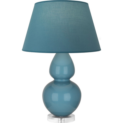 Double Gourd One Light Table Lamp in Steel Blue Glazed Ceramic w/Lucite (165|OB23B) Double Gourd One Light Table Lamp in Steel Blue Glazed Ceramic w/Lucite (165|OB23B)