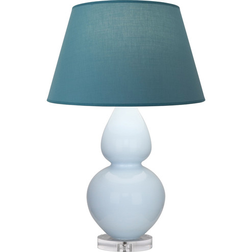 Double Gourd One Light Table Lamp in Baby Blue Glazed Ceramic w/Lucite (165|A676B) Double Gourd One Light Table Lamp in Baby Blue Glazed Ceramic w/Lucite (165|A676B)