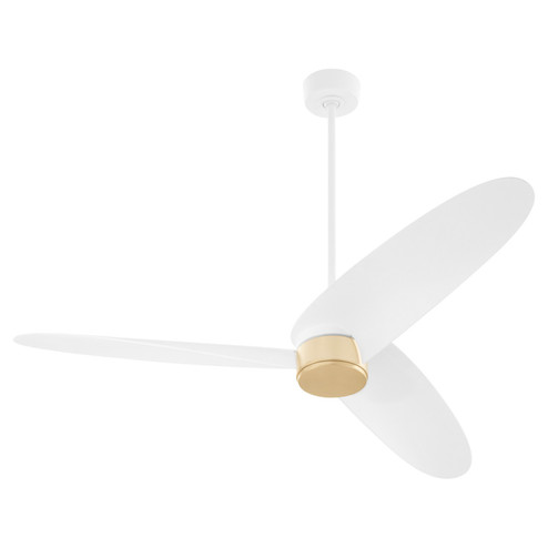 Brisa 60'' Patio Fan in Studio White w/ Aged Brass (19|61603-8) Brisa 60'' Patio Fan in Studio White w/ Aged Brass (19|61603-8)