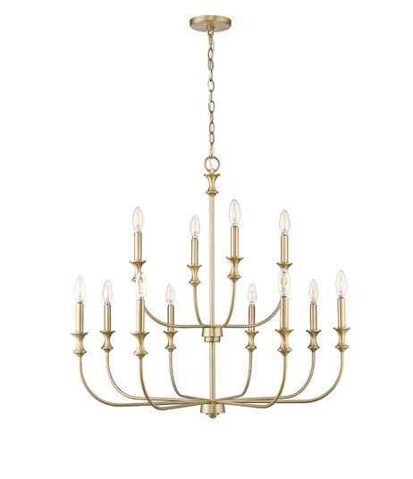 Savanne 12 Light Chandelier in Vintage Brass (59|29612-VB)