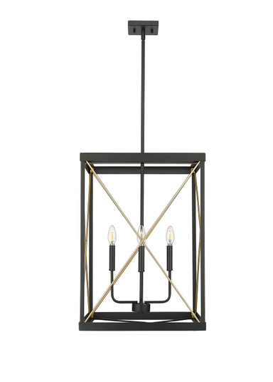 Terni Four Light Pendant in Matte Black / Painted Modern Gold (59|13704-MB/PMG)