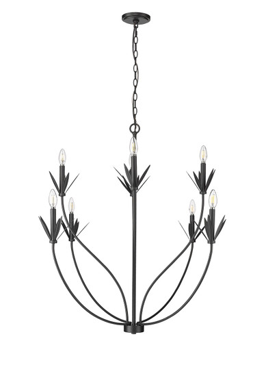 Primrose Eight Light Chandelier in Matte Black (59|12708-MB)