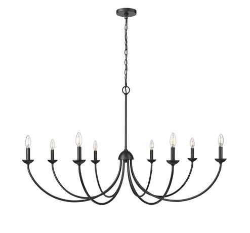 Huxley Eight Light Chandelier in Matte Black (59|12408-MB)