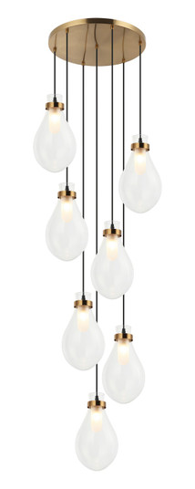 Seranna Seven Light Pendant in Aged Gold Brass (423|C31907AG)