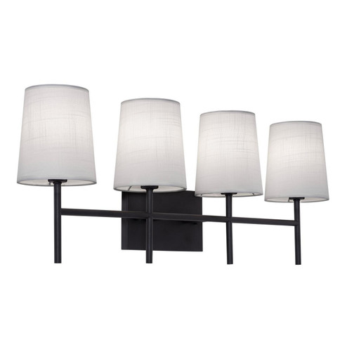 Rose Four Light Vanity in Black (162|ROSV2711CBBK)