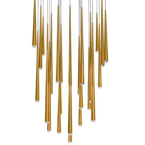 Cascade LED Pendant in Aged Brass (281|PD-41725S-AB)