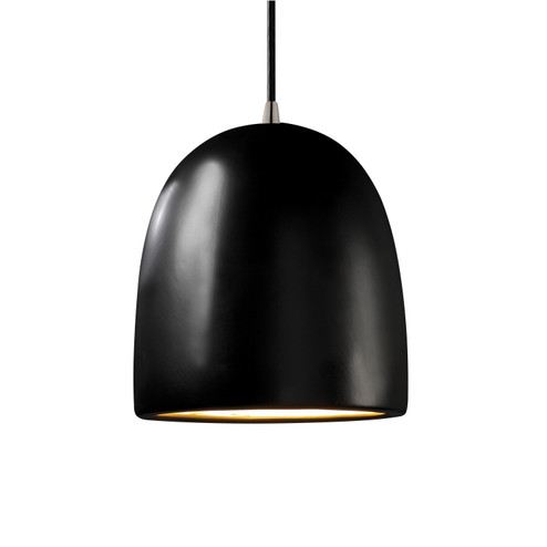 Radiance One Light Pendant in Hammered Iron (102|CER-9615-HMIR-MBLK-WTCD)