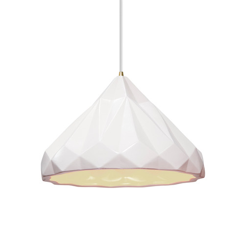 Radiance LED Pendant in Gloss Blush (102|CER-6450-BSH-MBLK-BKCD-LED1-700)