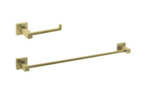 Isla 2-Piece Bathroom Hardware Set in Brushed Gold (173|HWB-12S2BGD)