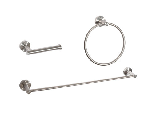 Alma 3-Piece Bathroom Hardware Set in Brushed Nickel (173|HWB-11S3RBNK)