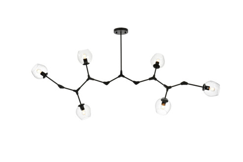 Cavoli Six Light Chandelier in Black (173|1712G70BK)