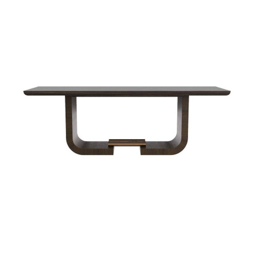 Ralston Dining Table in Ebony Acacia Veneer/Antique Brass (314|5779)