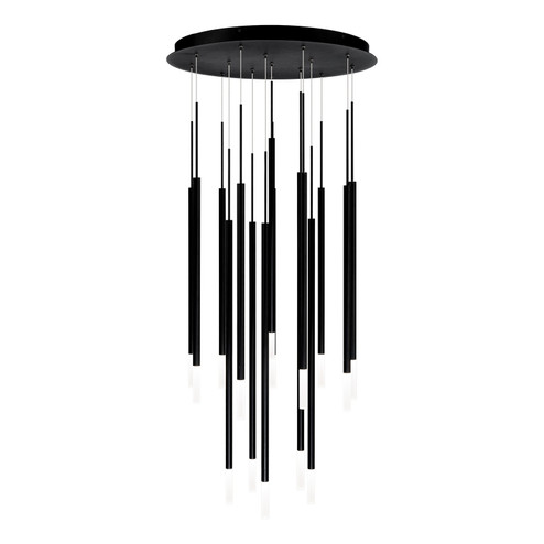 Viggo LED Chandelier in Black (34|PD-69415R-BK)