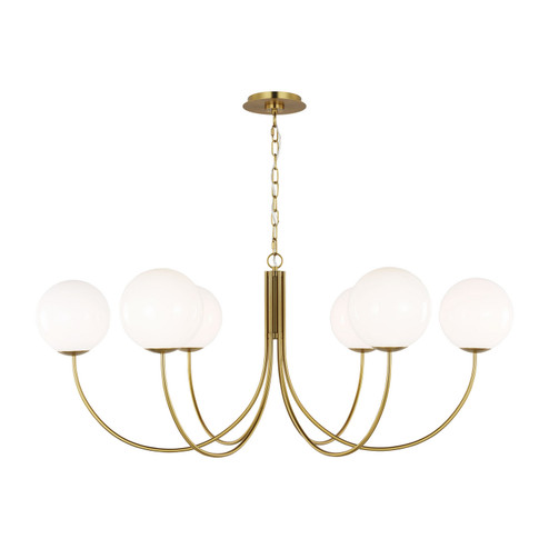 Noemie Six Light Chandelier in Burnished Brass (454|KSC1146BBS) Noemie Six Light Chandelier in Burnished Brass (454|KSC1146BBS)