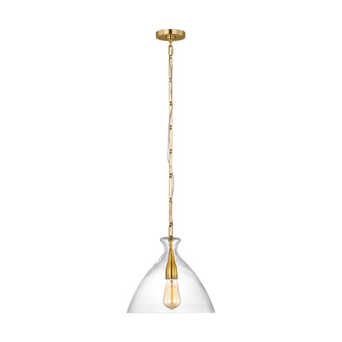 Athena One Light Pendant in Burnished Brass (454|AEP1081BBSCG)