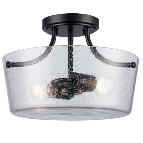 Two Light Flush Mount in Black (110|80527-2 BK)