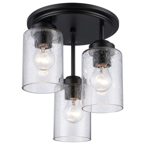 Three Light Flush Mount in Black (110|80520-3 BK)