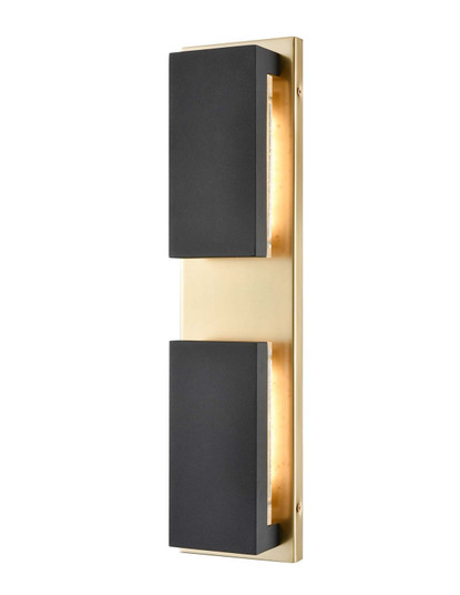 Campagna LED Outdoor Wall Sconce in Brass / Charcoal Black (508|KXW0407D-E)