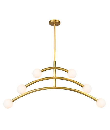 Dalia Six Light Chandelier in Rubbed Bronze (508|KCH3106-6BS)